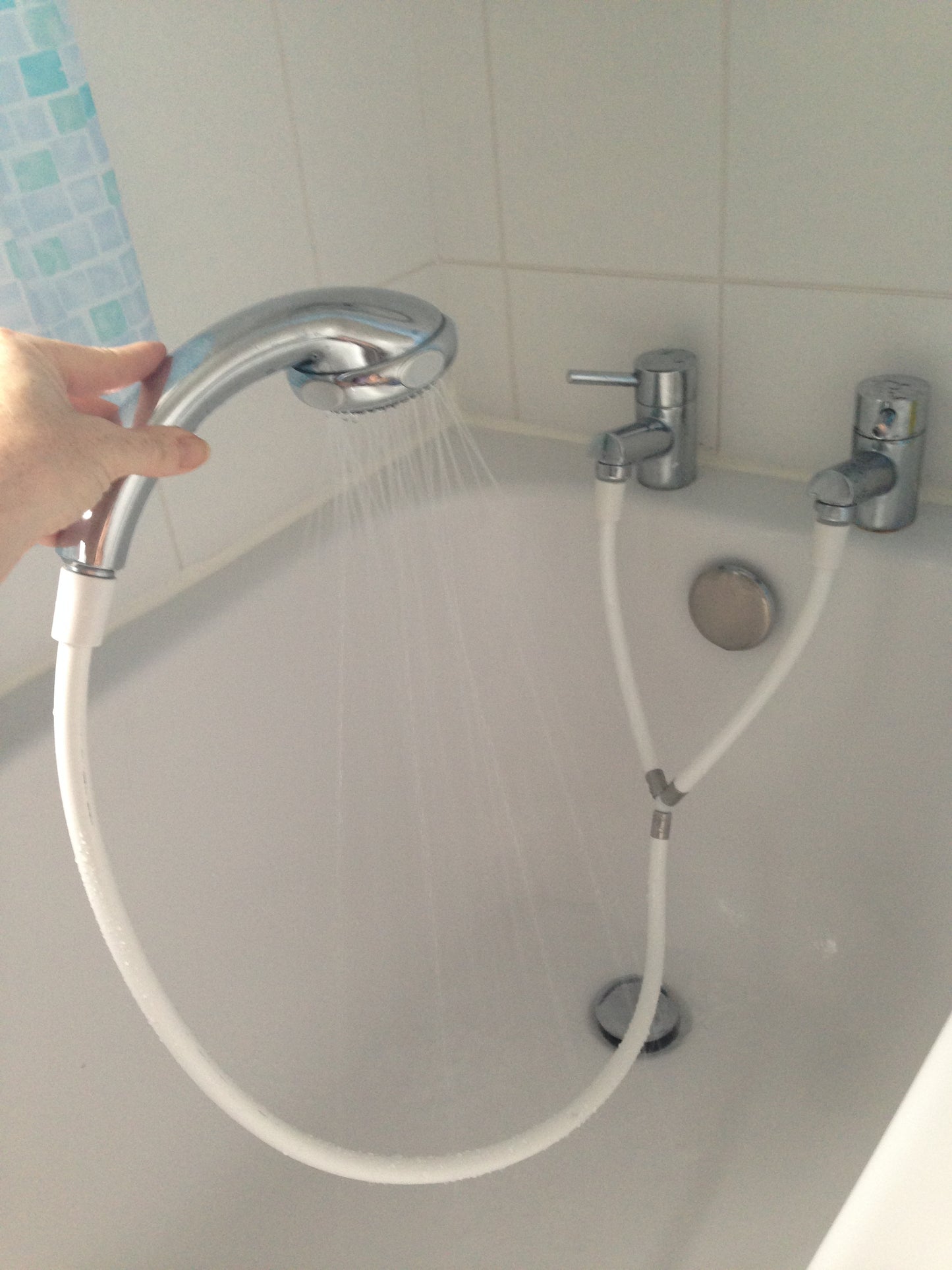 Tap-to-Shower Conversion Kit for Separate Hot & Cold Taps