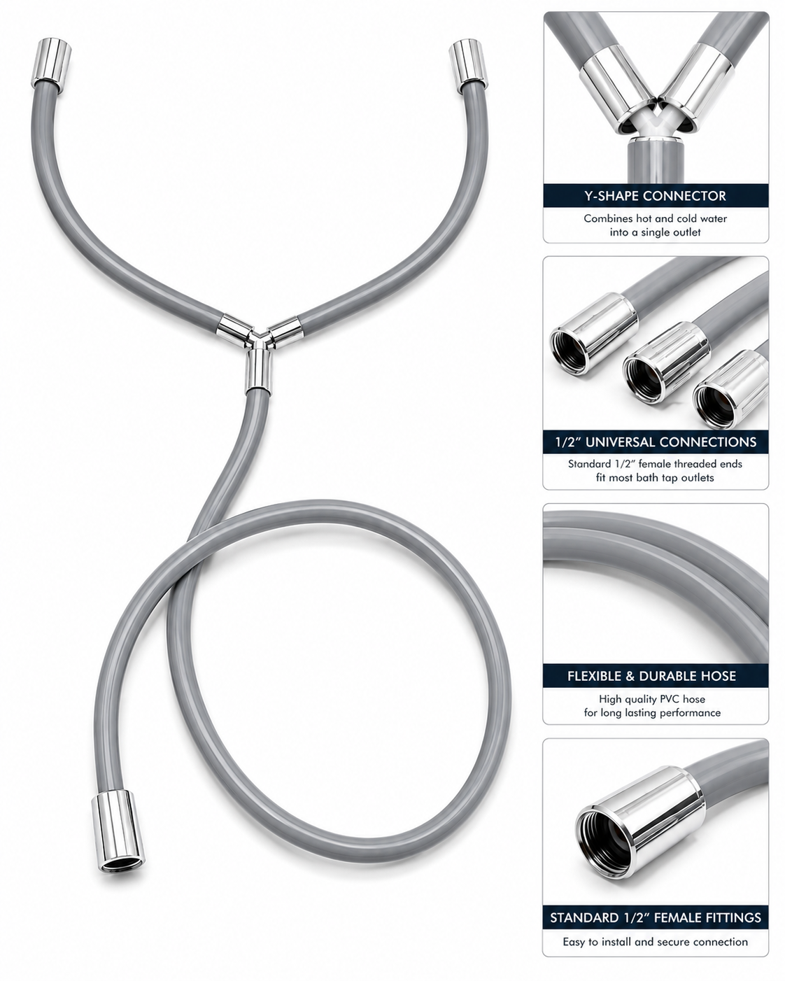 Hot & Cold Tap Shower Hose