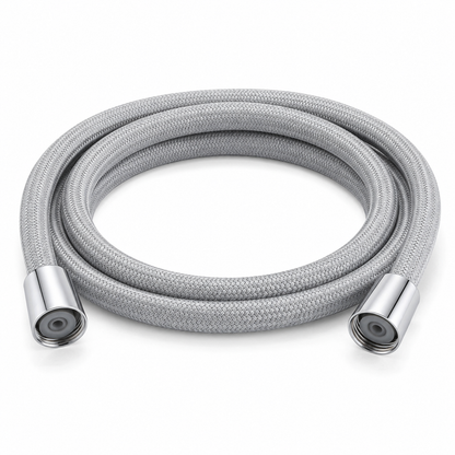3-Spray Continuous-Flow Shower Head & 1.5m Grey Shower Hose