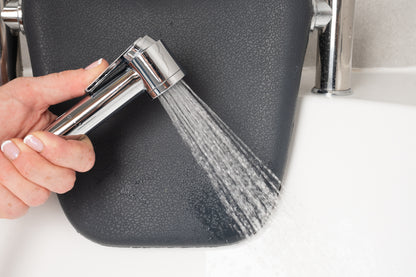 On/Off Trigger Shower Head & 1.5m Grey Braided Shower Hose