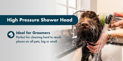 On/Off Trigger Shower Head & 1.5m Grey Braided Shower Hose