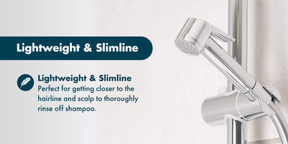 On/Off Trigger Shower Head & 1.5m Grey Braided Shower Hose
