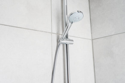 3-Spray Continuous-Flow Shower Head & 1.5m Grey Shower Hose
