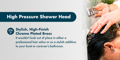On/Off Trigger Shower Head & 1.5m Grey Braided Shower Hose